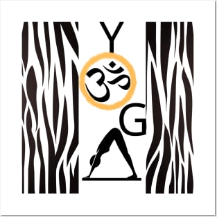 Yoga Black & White Posters and Art